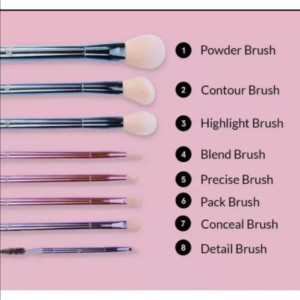 Nib - BH COSMETICS x IGGY The TOTAL PACKAGE 8 Piece Face Eye Brush Set
